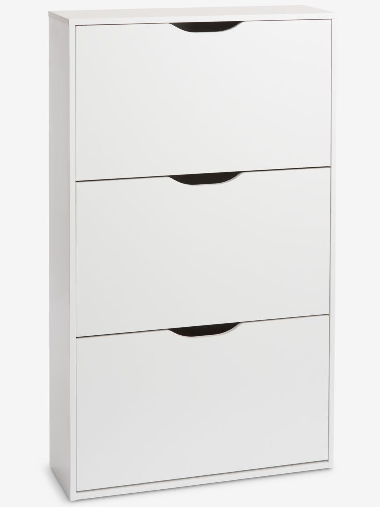 IDSKOV Schuhschrank, weiß, 3 Fächer