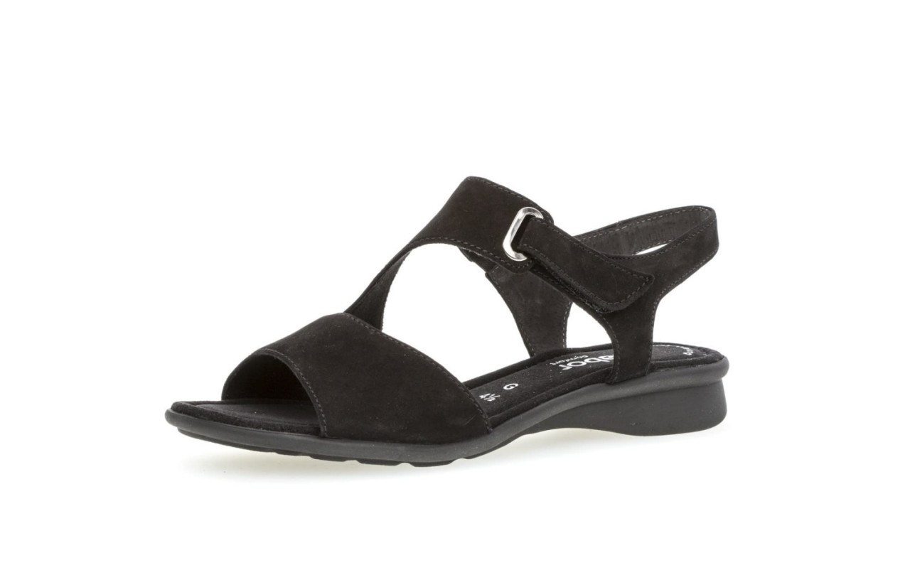 GABOR Komfort Sandalen schwarz Gabor Comfort Riemchensandale 26.063.47
