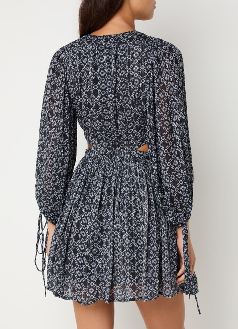 Maje Mini dress with cut-out detail and lurex