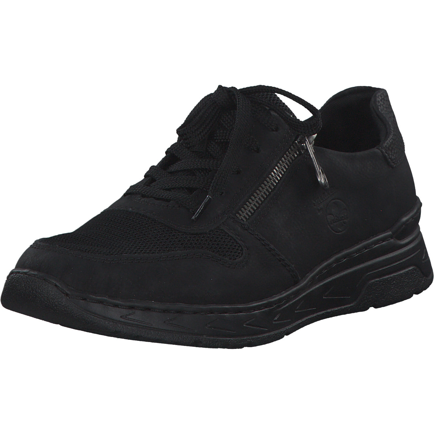 Rieker M0031, Schnürschuhe, Damen, schwarz/schwarz/schwarz