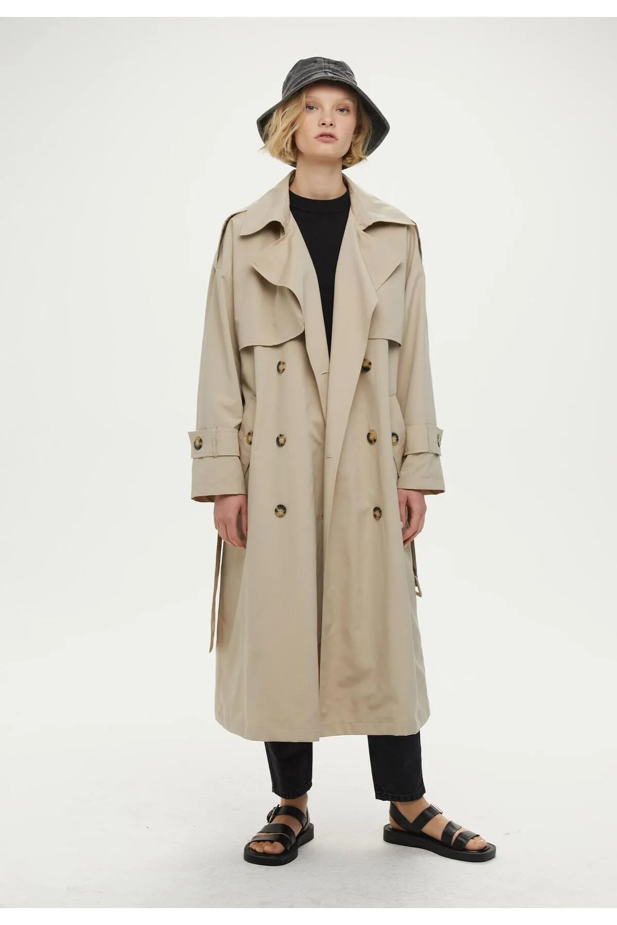 Manuka  ZWEIREIHIGER TRENCHCOAT MIT KNÖPFEN, BEIGE