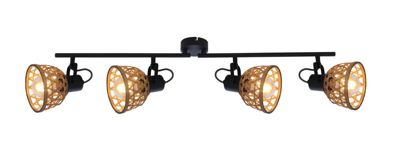 Globo Lighting - WENNA - Strahler Metall schwarz matt, 4x E27 LED