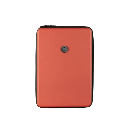EDI orange rigid suitcase pouch