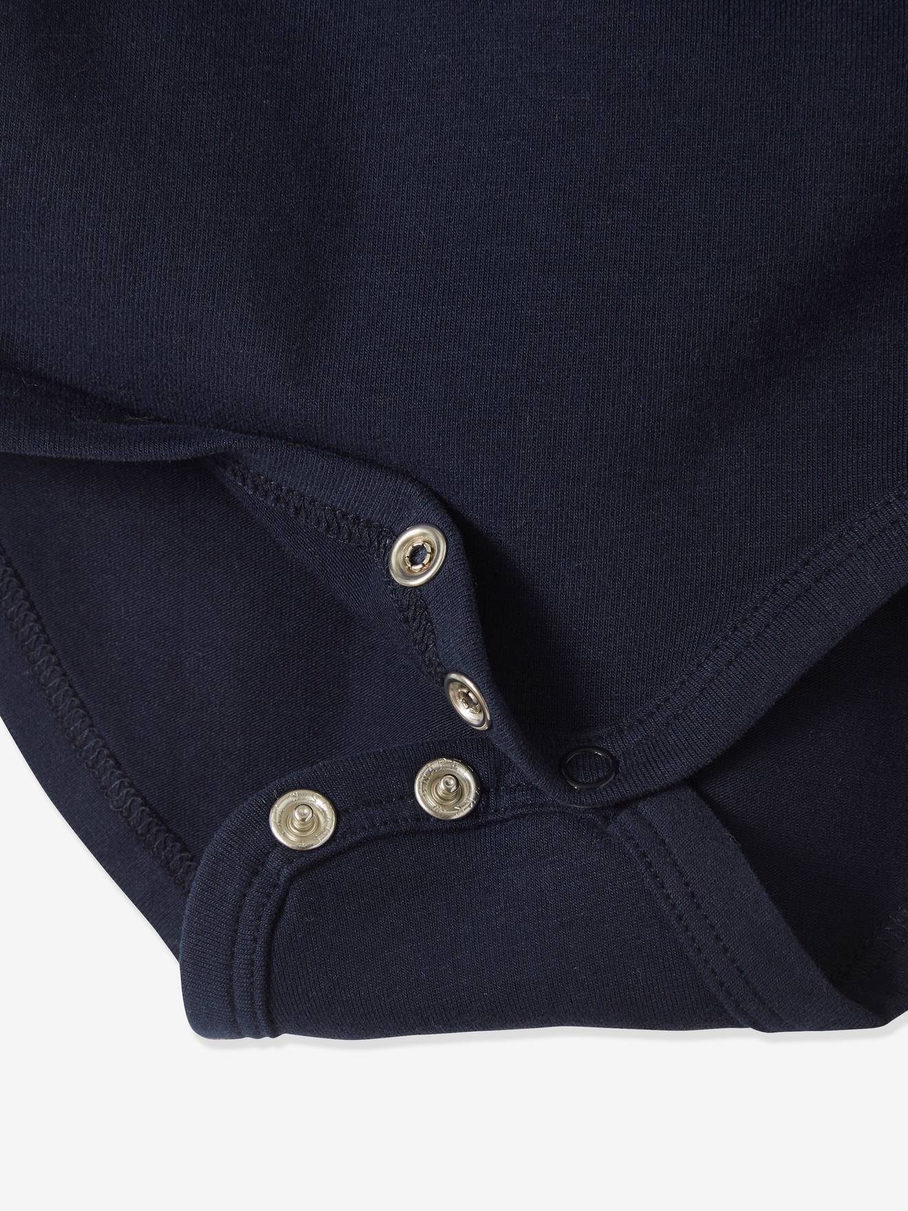 Vertbaudet 2er-Pack Baby Bodys für Neugeborene, Polokragen Oeko-Tex - hellblau