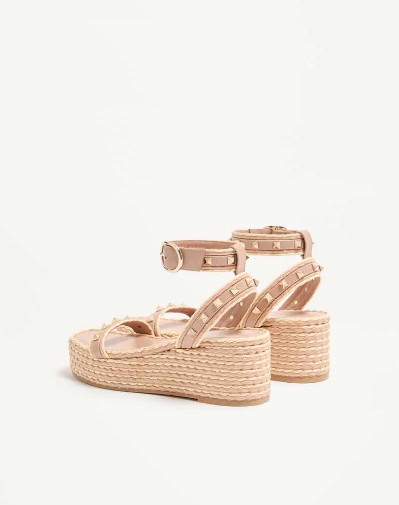 Flatform Rockstud Kalfsleren Sandaal 45mm