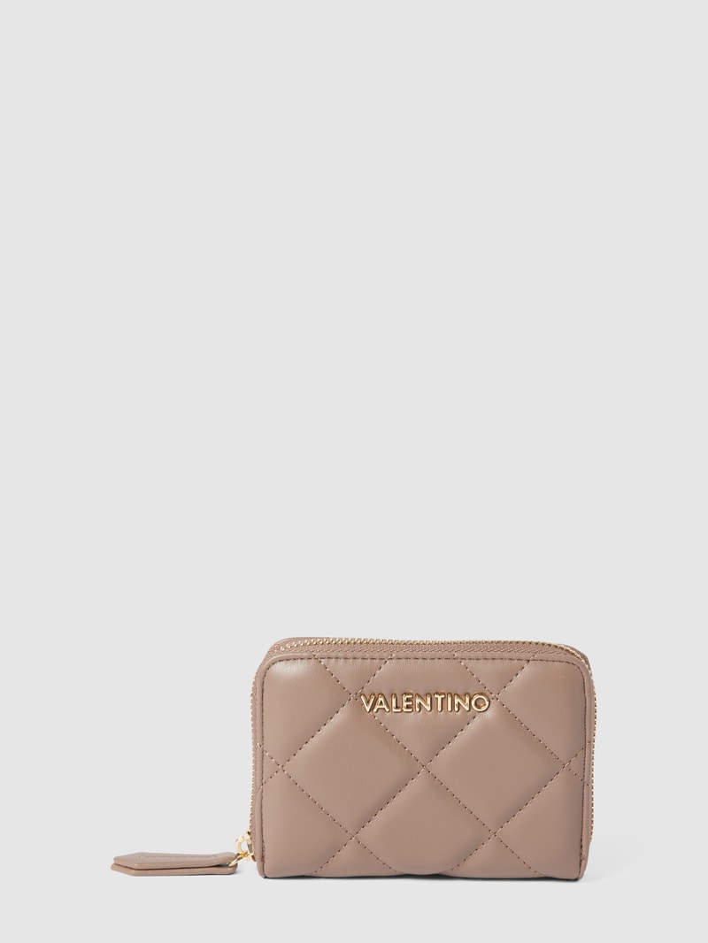 Portemonnaie mit Steppnähten Modell 'OCARINA' in taupe