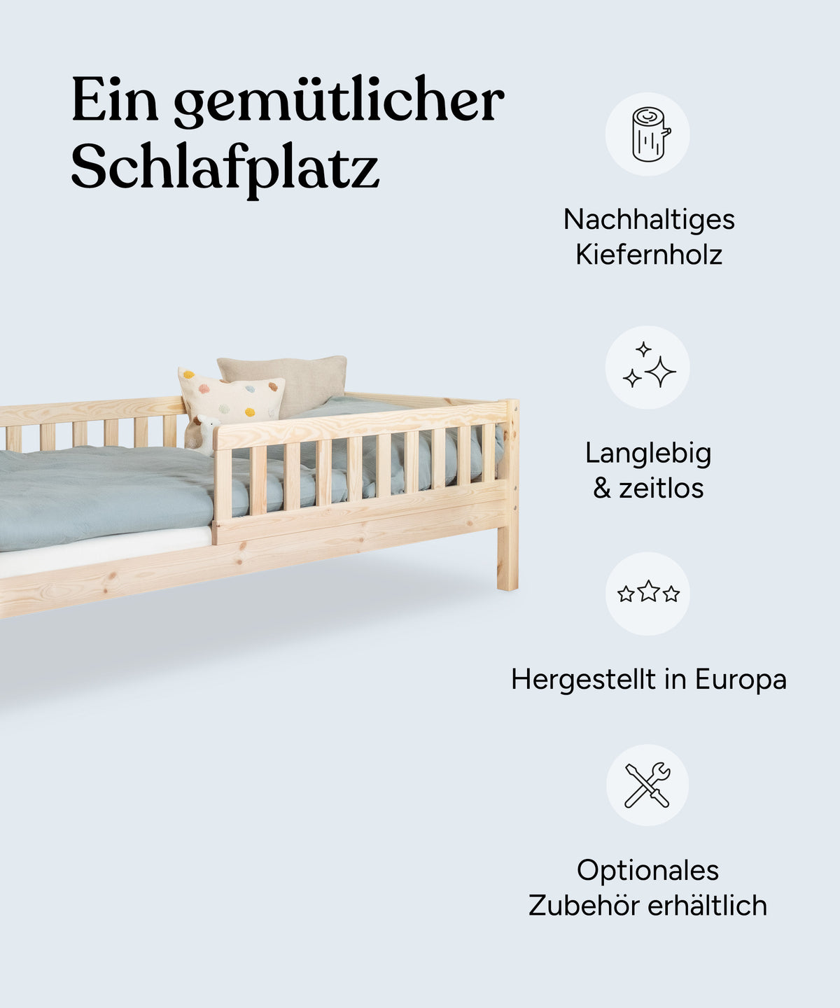 Kinderbett Kiefer Natur