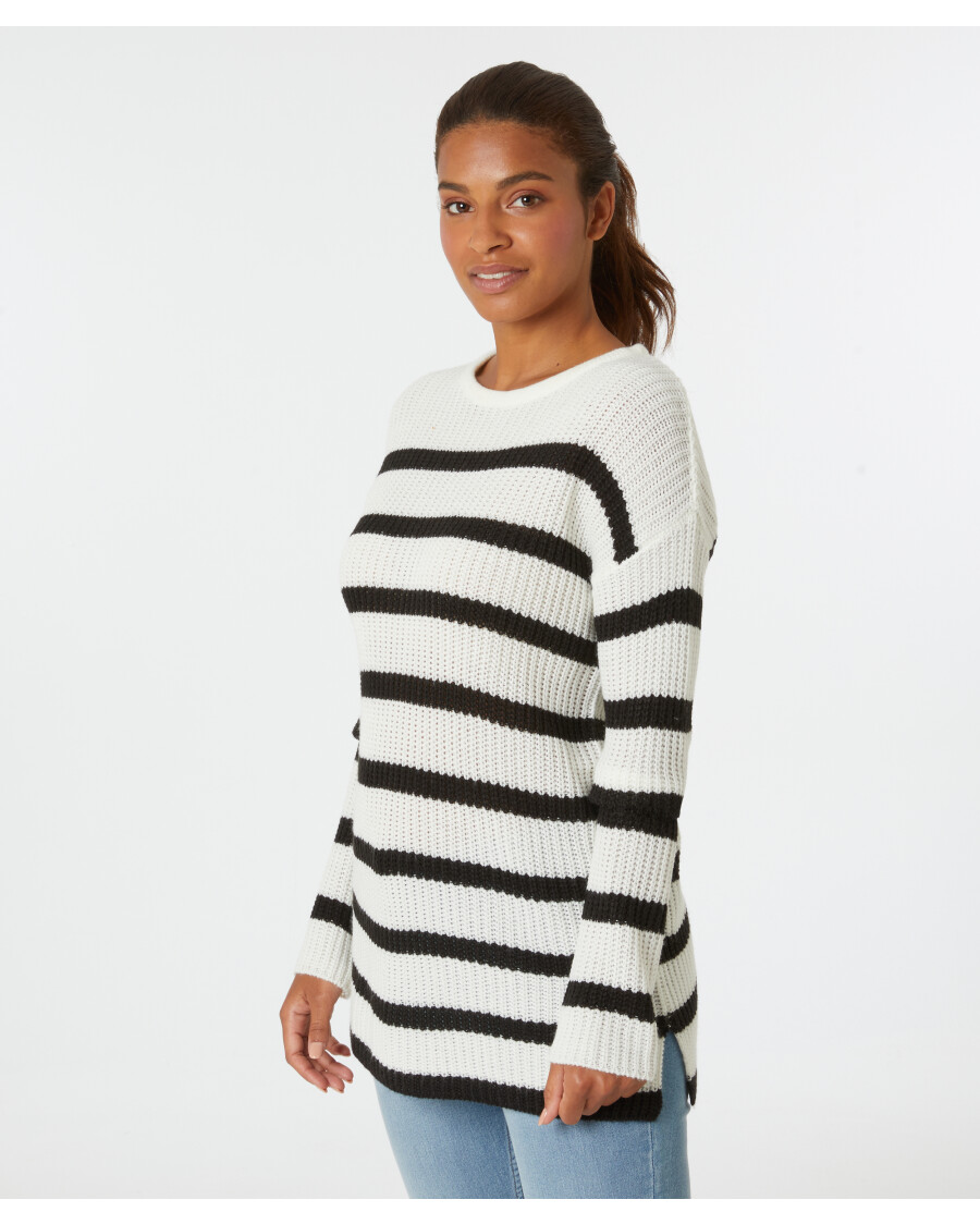 Gestreifter Strickpullover