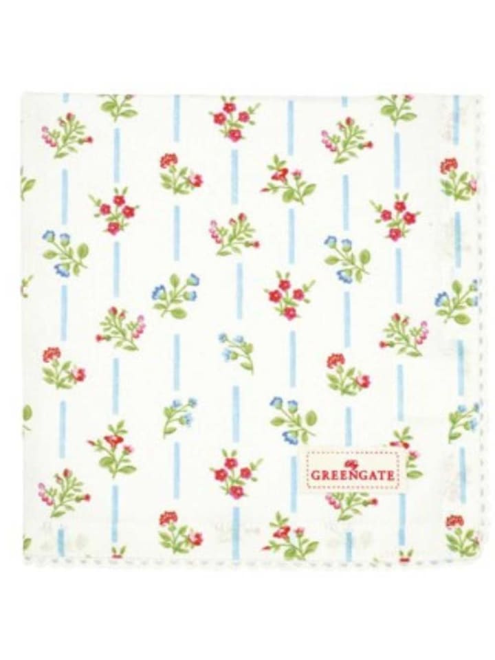 Greengate Stoffserviette mit Spitze HANNAH Weiß mit Blumen günstig kaufen onesize