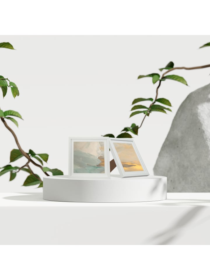 relaxdays 2 x Bilderrahmen in Weiß - 25 x 25 cm günstig kaufen onesize
