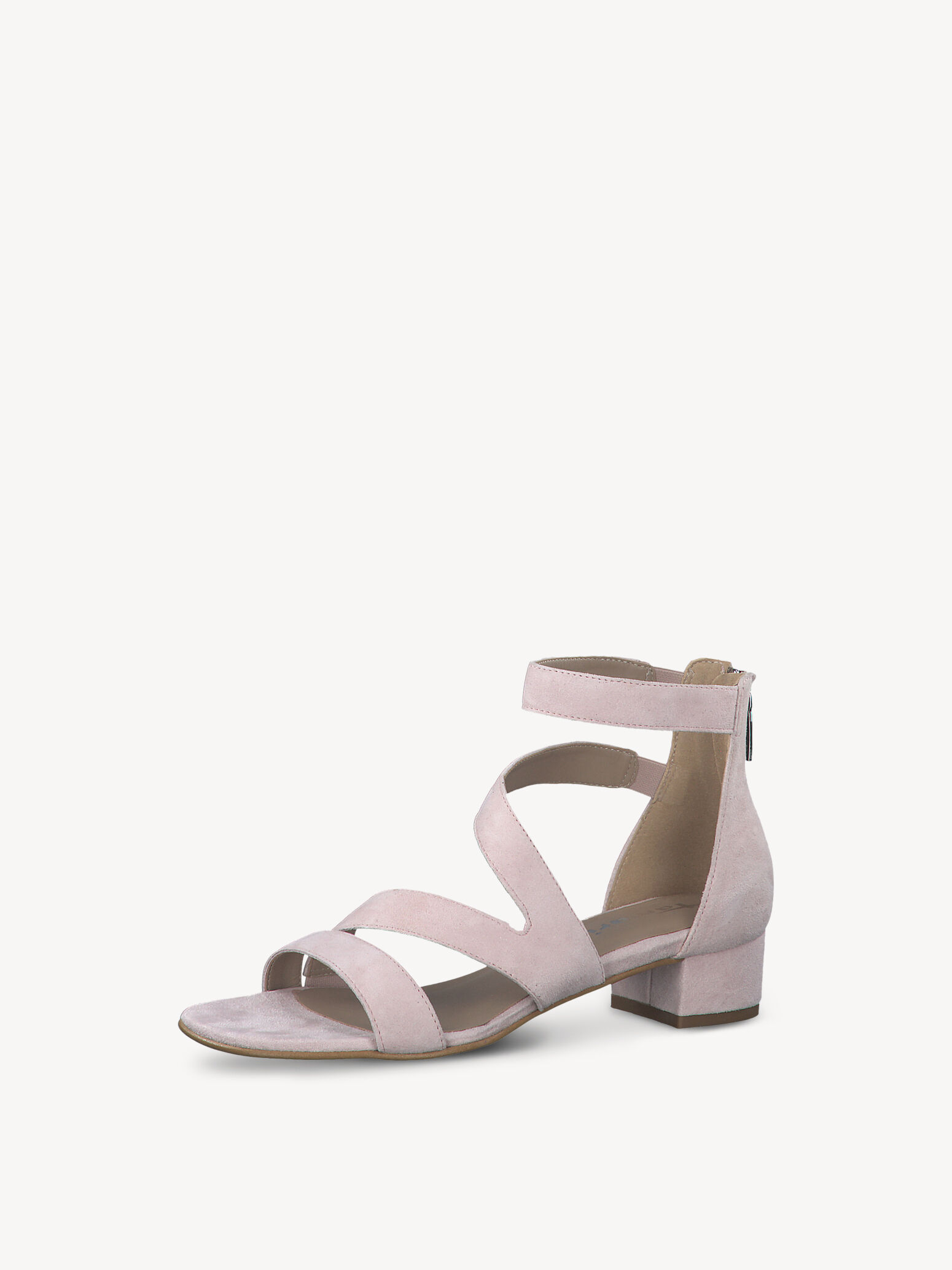 Sandale à talon en cuir - rose