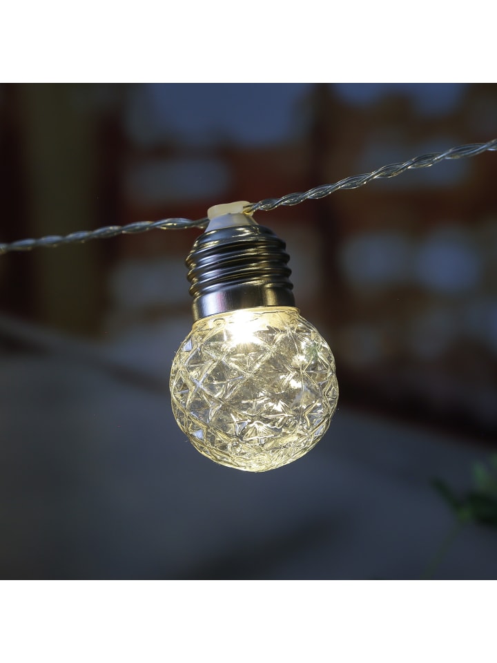 MARELIDA LED Solar Lichterkette  20 Kristallkugeln Lichtsensor L: 3,8m in transparent günstig kaufen onesize