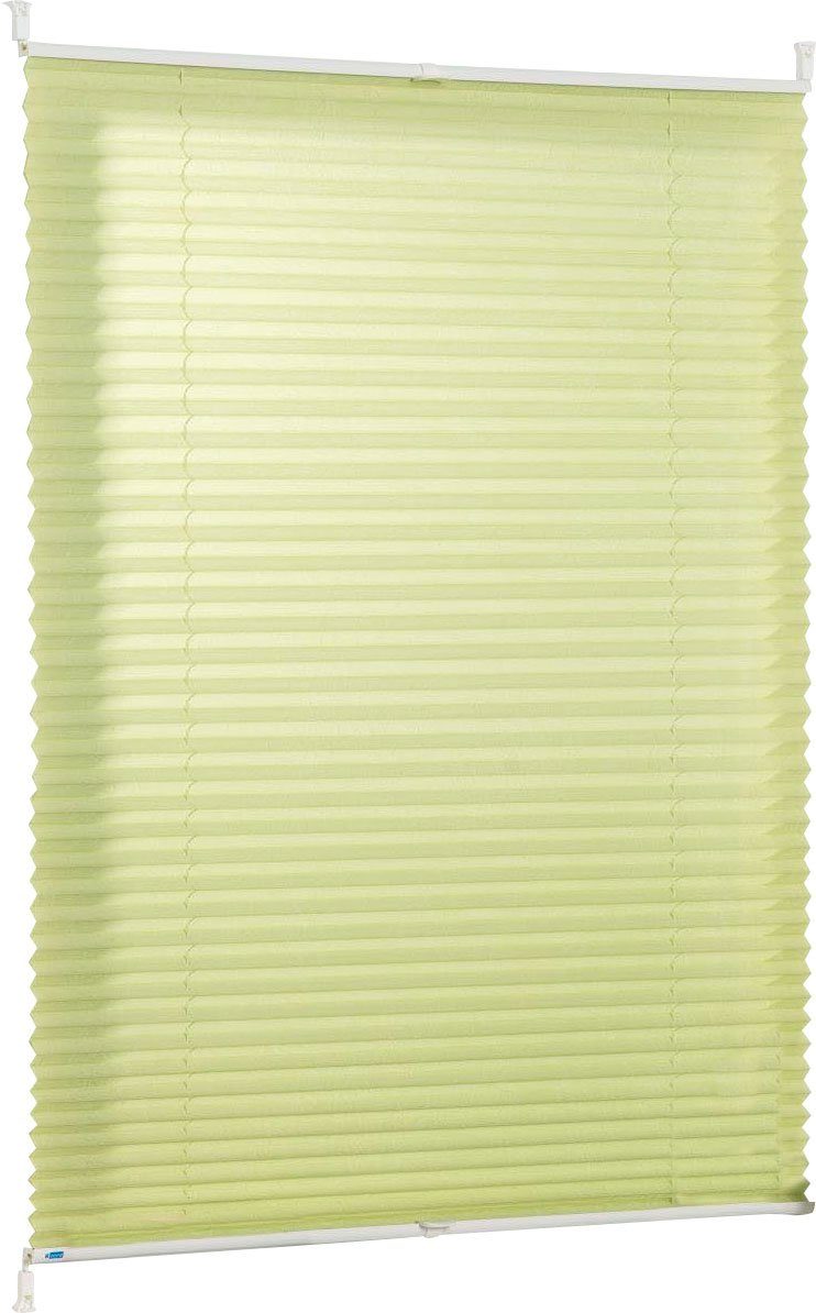 Plissee Klemmfix Pisa, K-HOME, Lichtschutz, ohne Bohren, verspannt, Klemmfix, Crushed-Optik