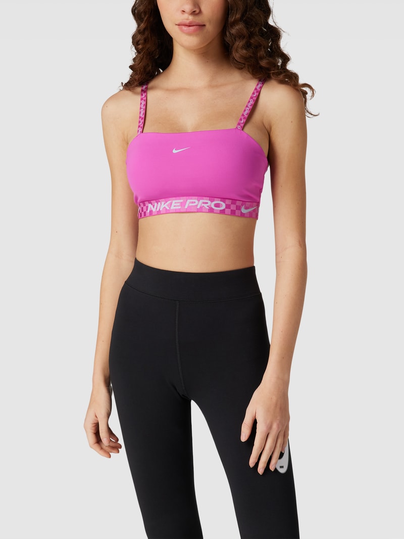 Bustier mit Label-Details in pink