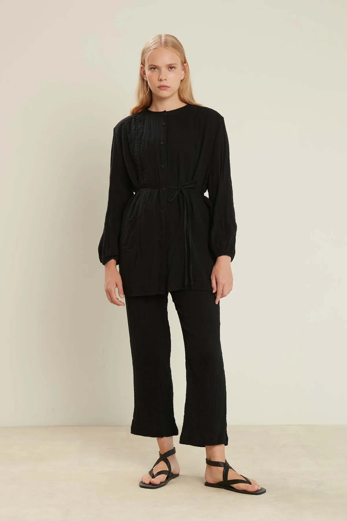 Manuka  MUSSELINHOSE SCHWARZ