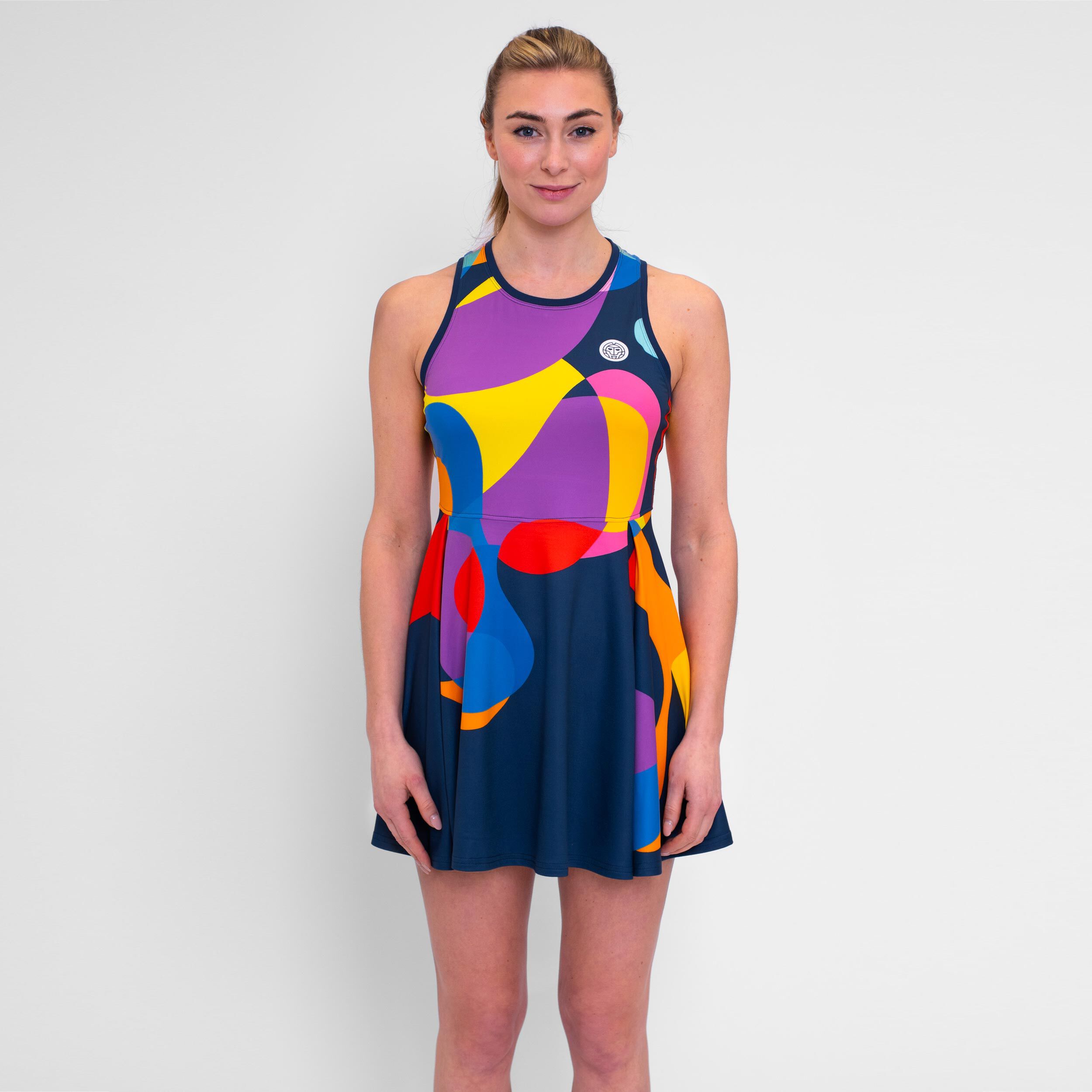 Twiggy Kleid Damen - Dunkelblau, Mehrfarbig