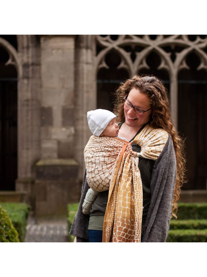 Hoppediz Babytragetuch Ring-Sling kbA in Darwin creme günstig kaufen 70 x 200 cm