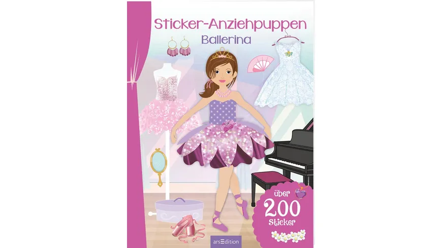 Sticker-Anziehpuppen Ballerina Über 200 Sticker