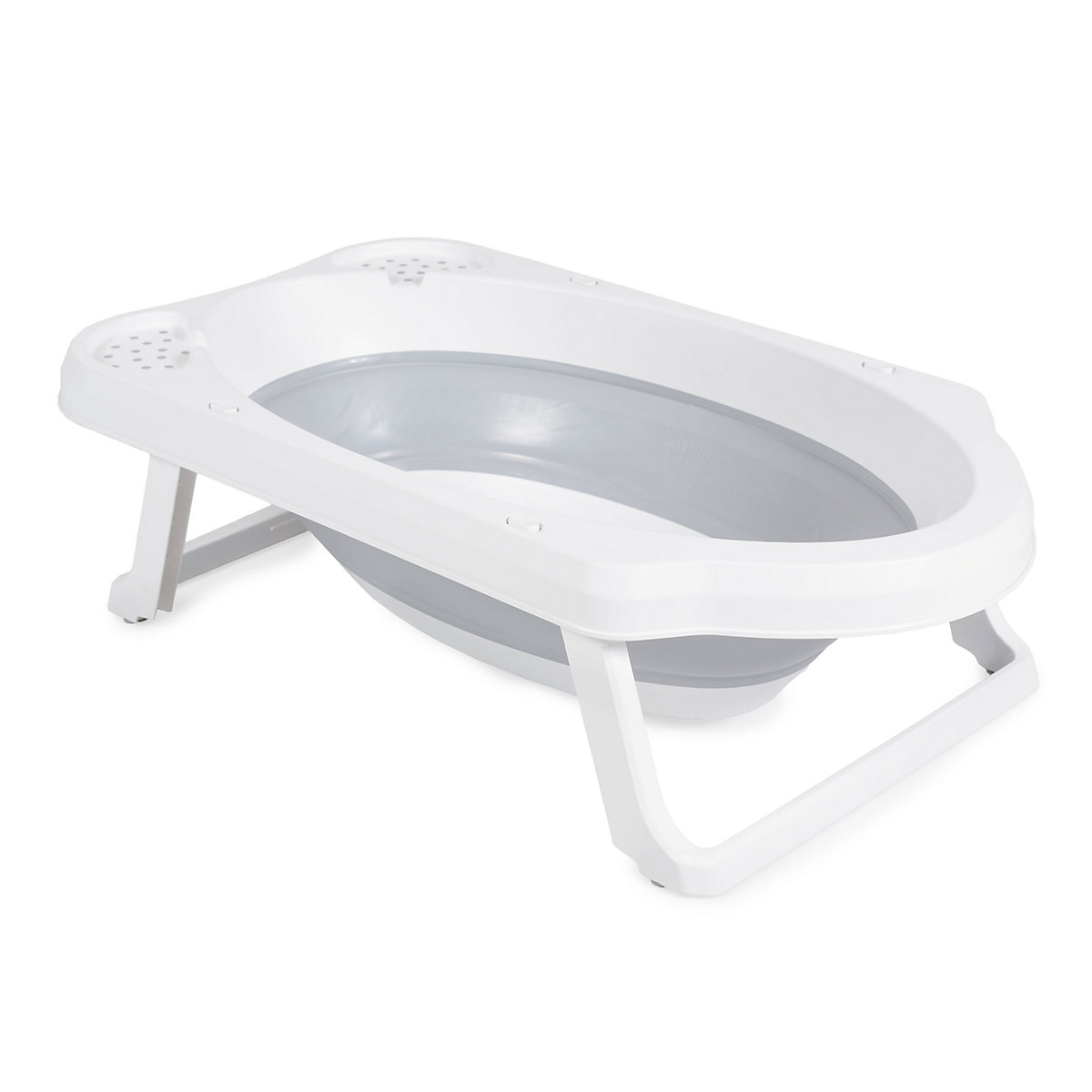 Babybadewanne Maui 84 cm lang Wasserablauf Ablagefächer Babybadewannen