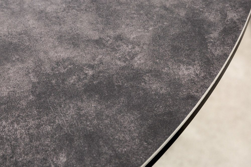 riess-ambiente Esstisch ELLIPSE 120cm anthrazit / schwarz (Einzelartikel, 1-St), Keramik · Metall · rund · Industrial Design