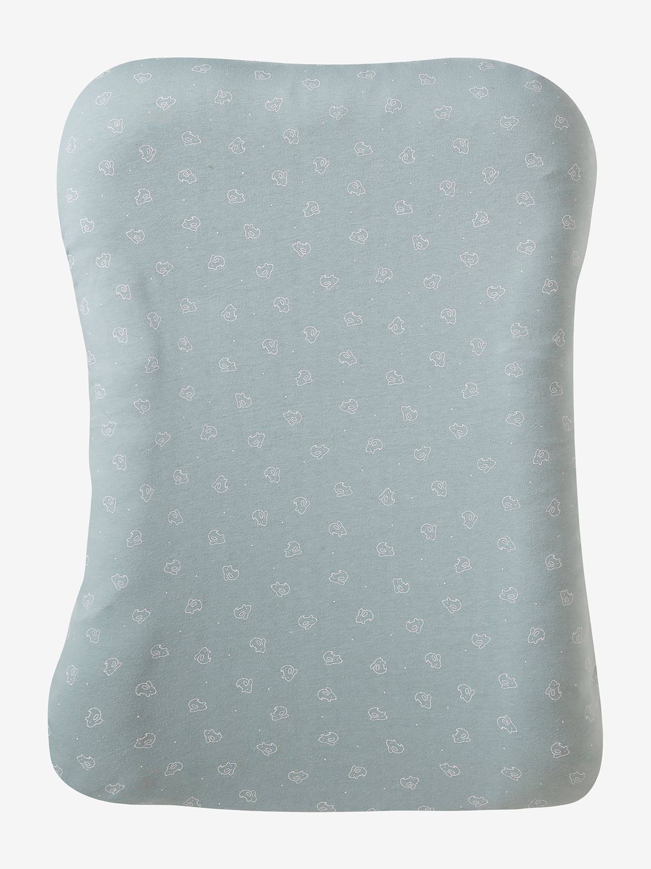 Vertbaudet 3er-Set Jersey-Schonbezüge für Baby Wickelauflage - pack graublau waldfreunde
