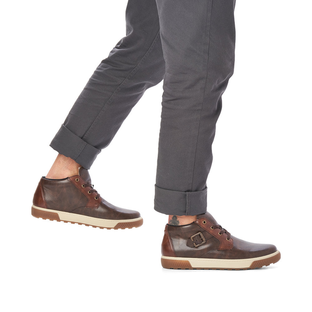 Rieker Herren Schnürstiefel kaffeebraun