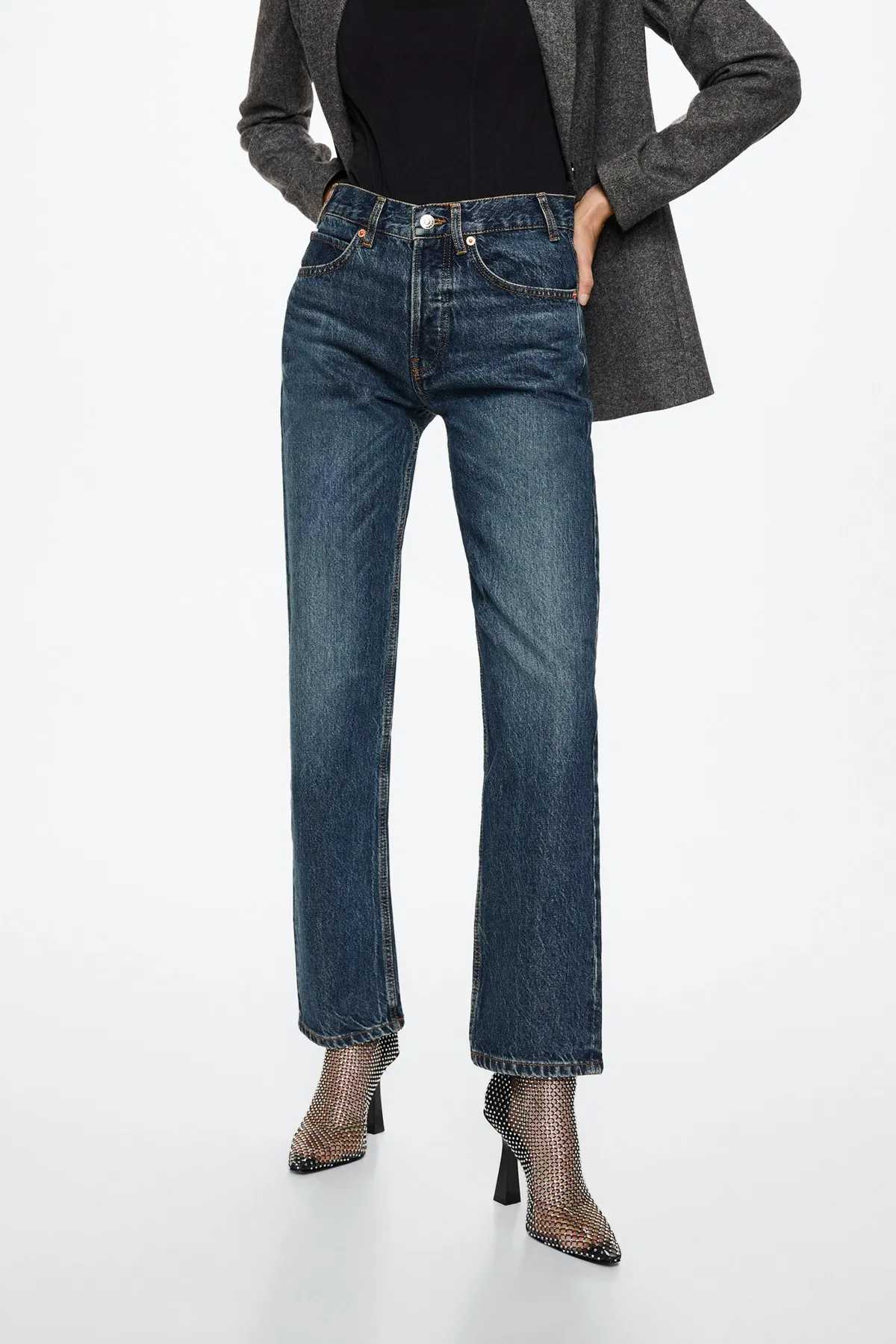 MANGO  37007762 Jeans Dunkel Vintage Blau