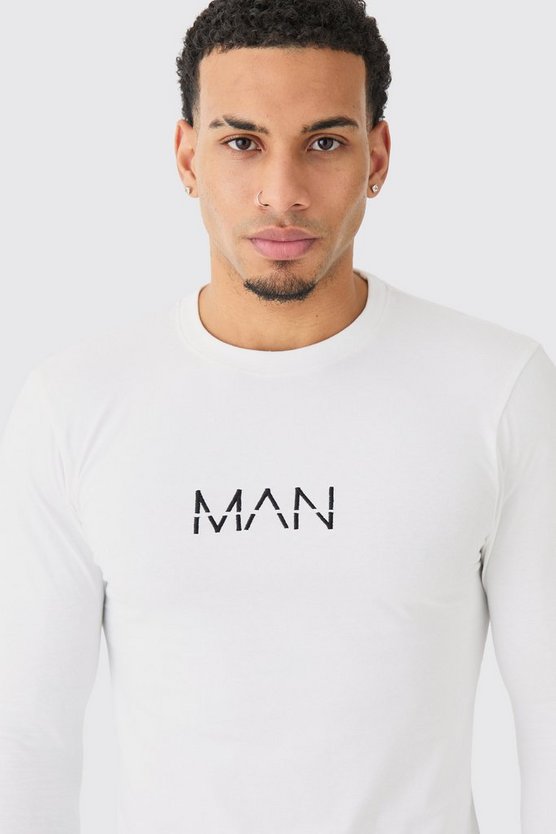 Langärmliges Man-Dash Muscle-Fit T-Shirt