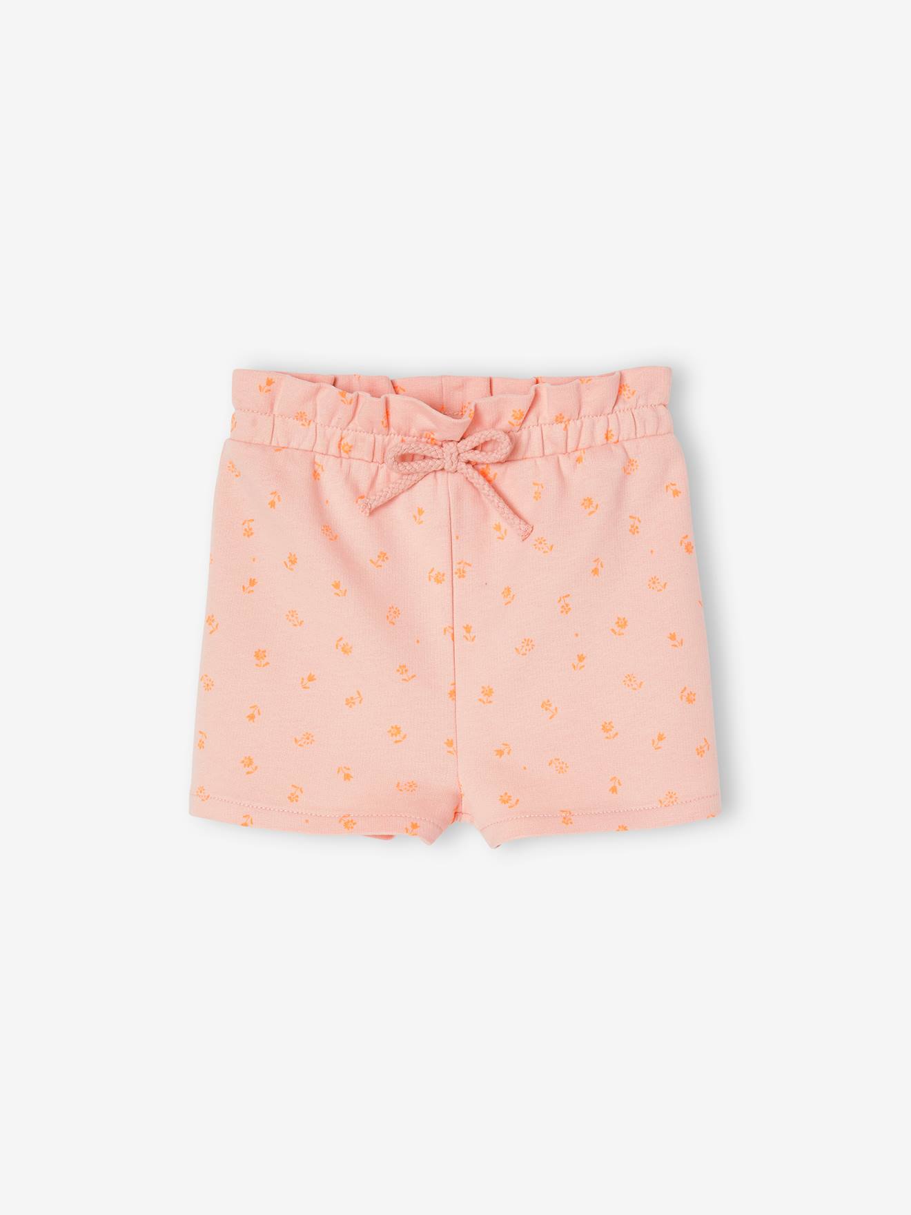 Short bébé en molleton rose pâle