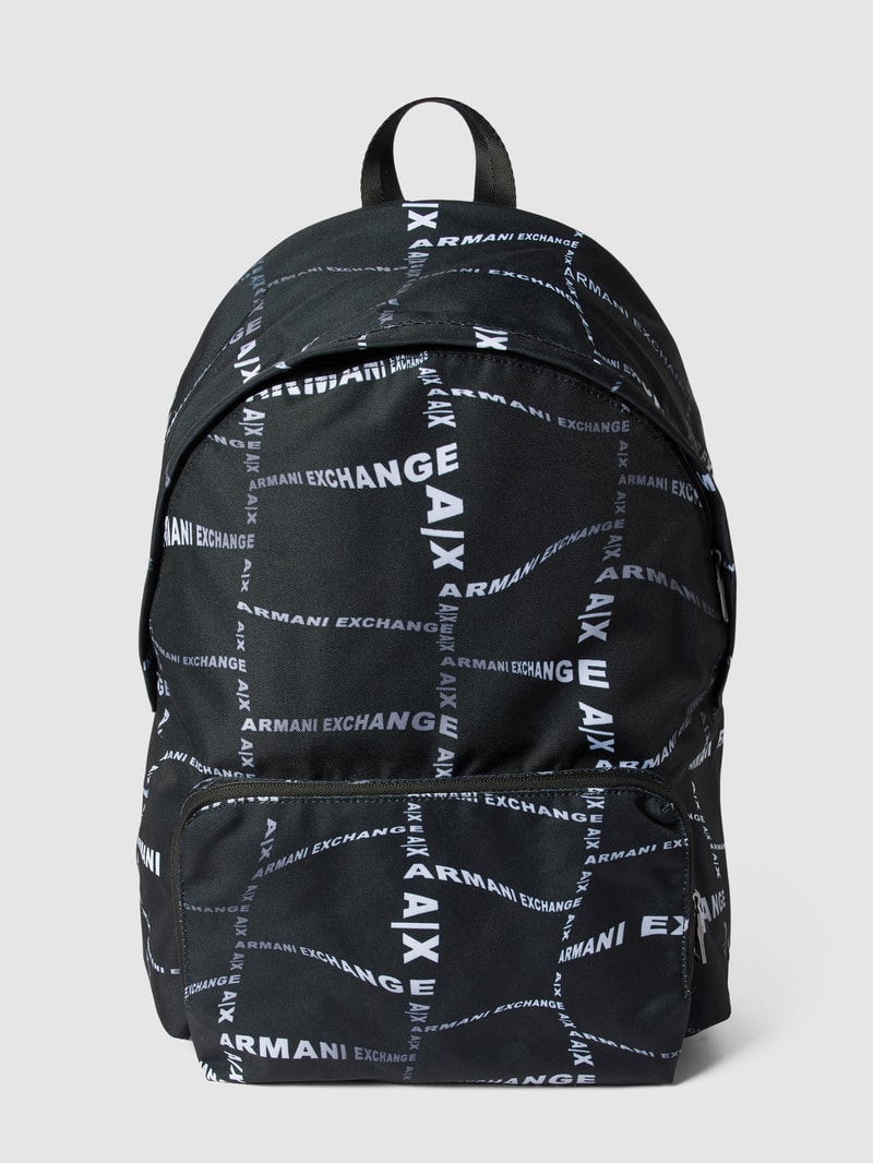 Rucksack mit Allover-Muster Modell 'AOP' in schwarz