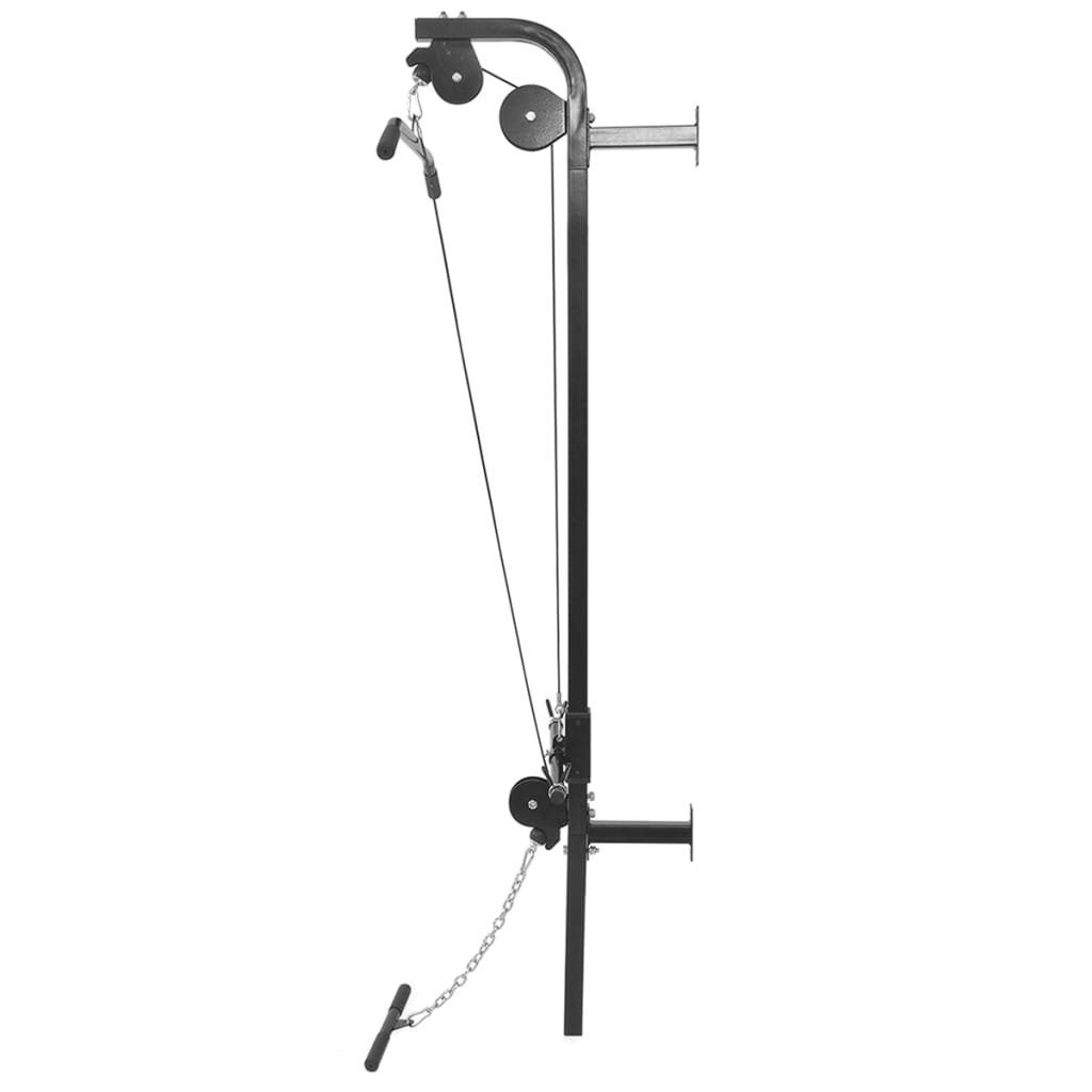 vidaXL Hantelbank Kraftturm zur Wandmontage mit Lang- und Kurzhantel-Set 30,5 kg