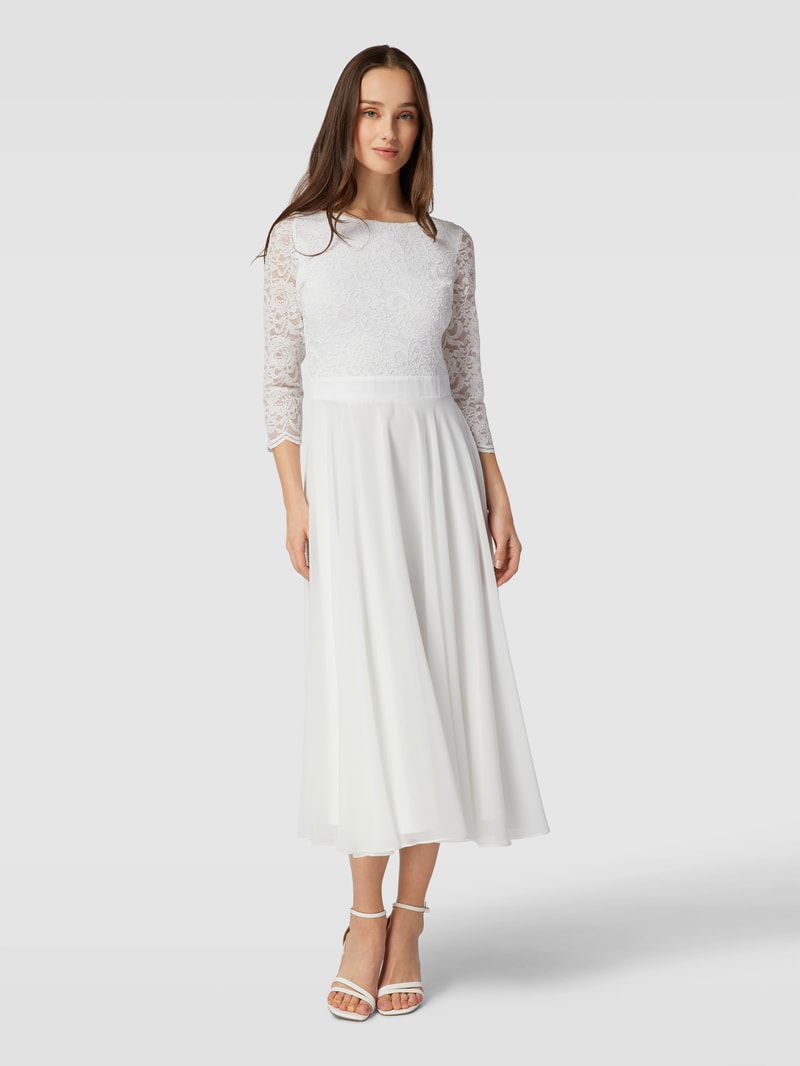 Cocktailkleid aus Häkelspitze in offwhite