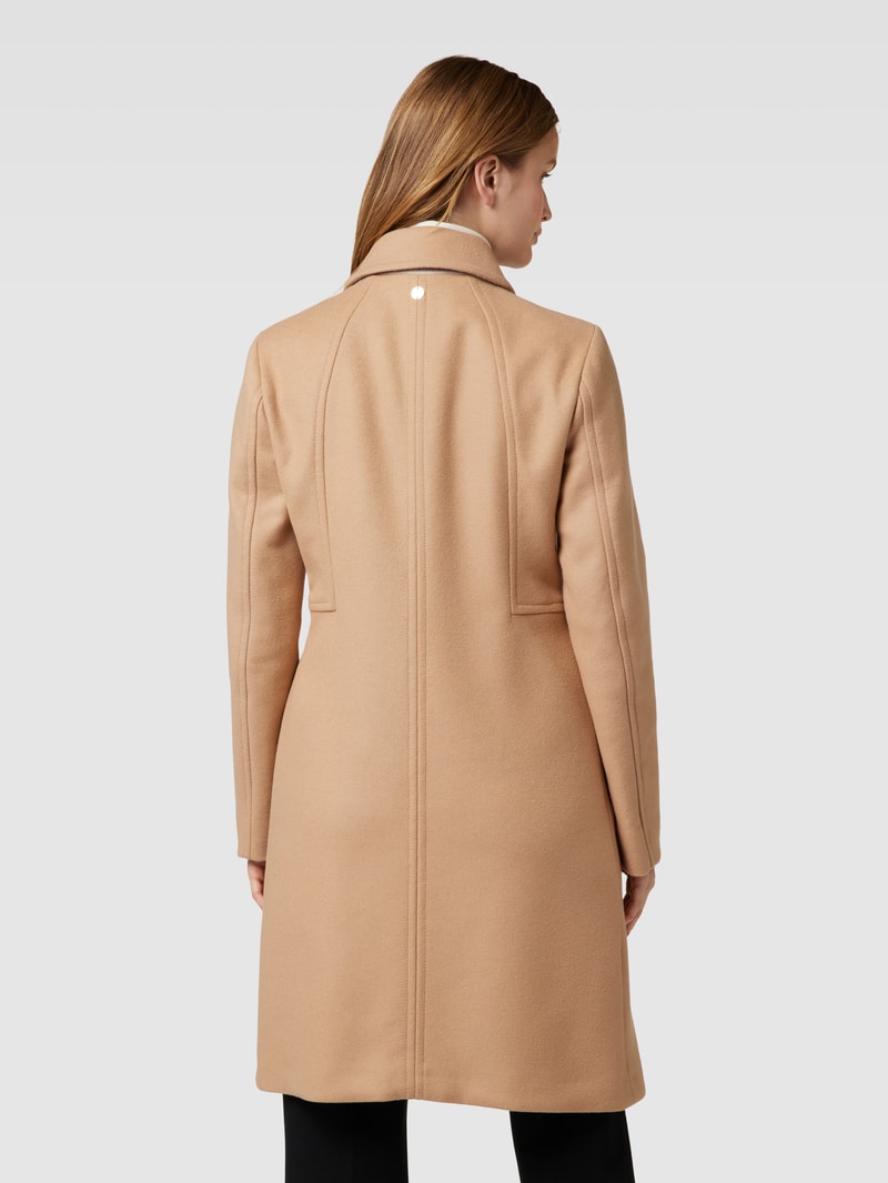 Mantel mit Label-Details in camel