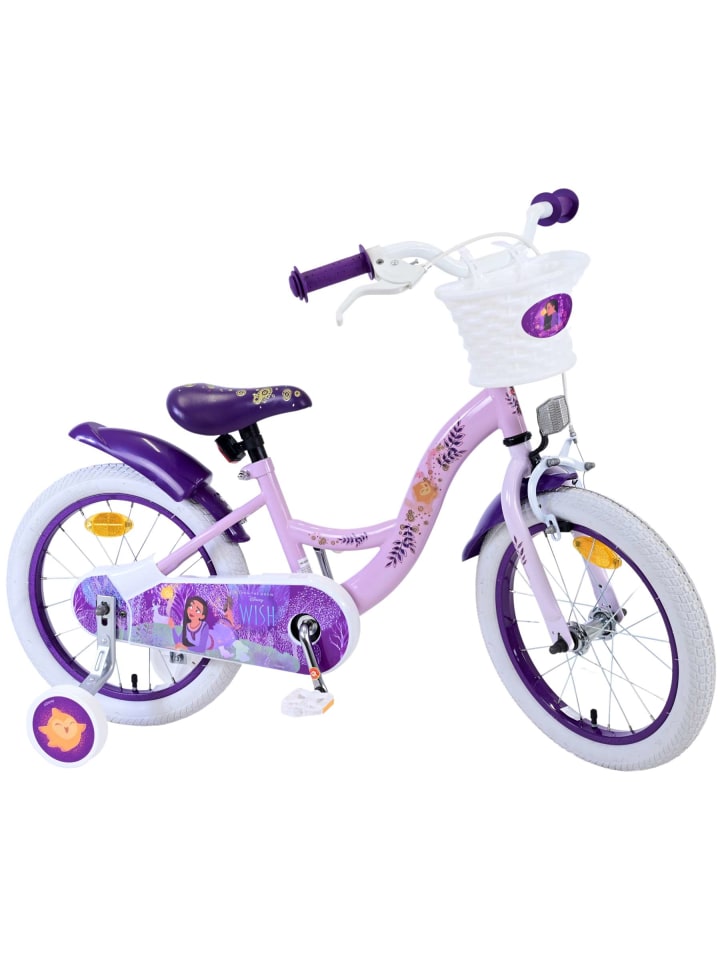 Volare Kinderfahrrad Disney Wish für Mädchen Fahrrad 16 Zoll Kinderrad Lila 4 Jahre günstig kaufen onesize
