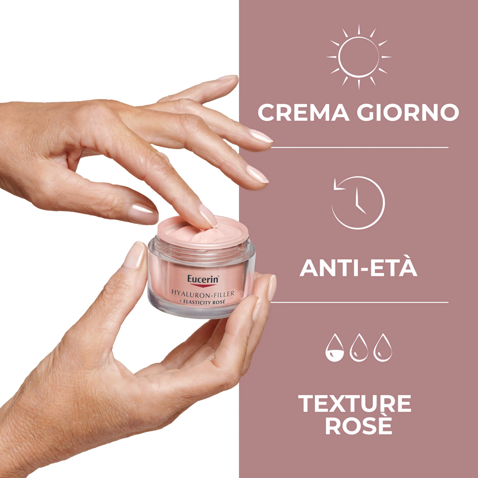 Hyaluron-Filler + Elasticity Rosé Day Cream FPS 30 - Creme facial diurno antiacne