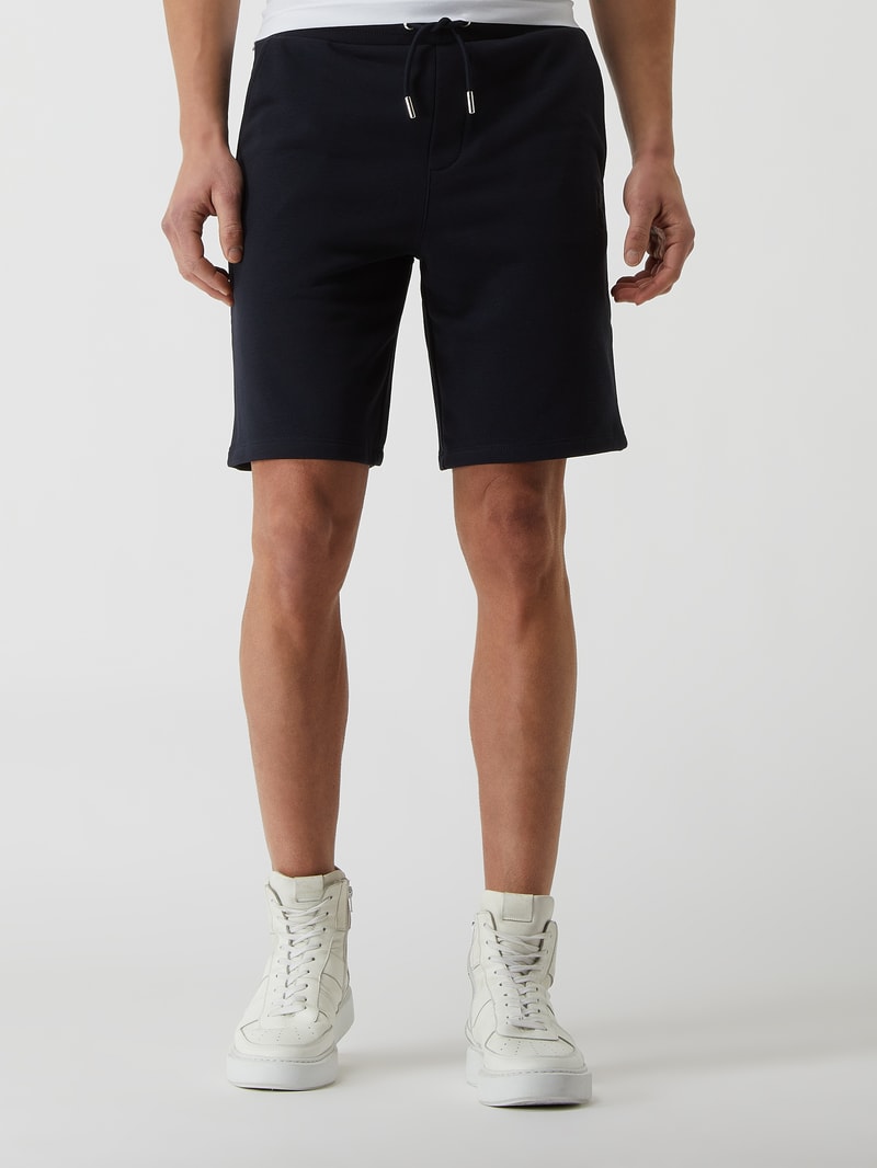 Sweatshorts mit Logo in dunkelblau