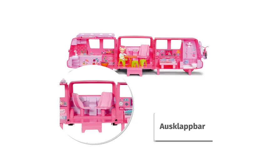 BABY born Minis - Campervan, Wohnmobil, aufklappbarer Wohnwagen für BABY born Minis Puppen