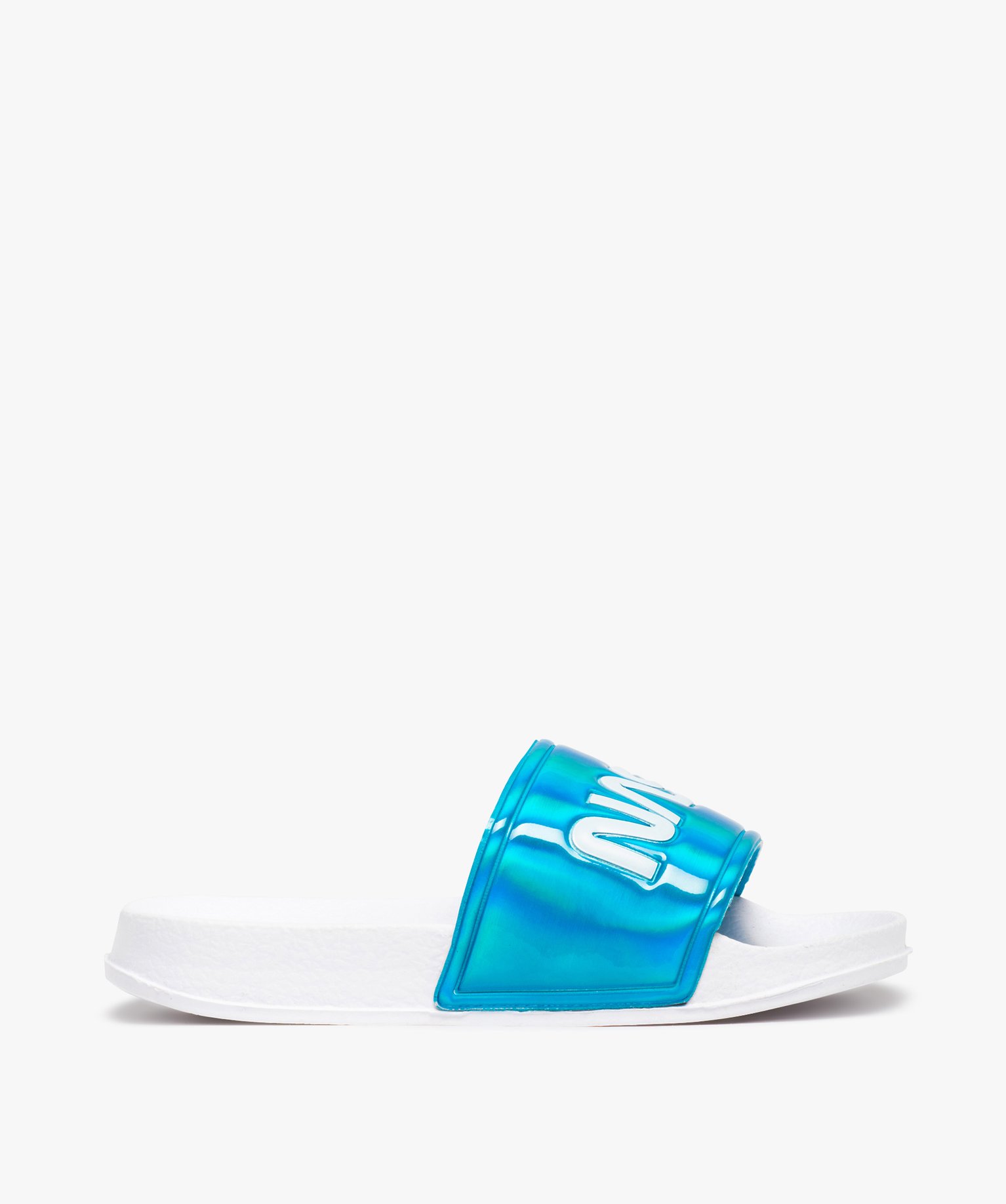 Mules de piscine fille à bandeau irisé – Nasa bleu | GEMO