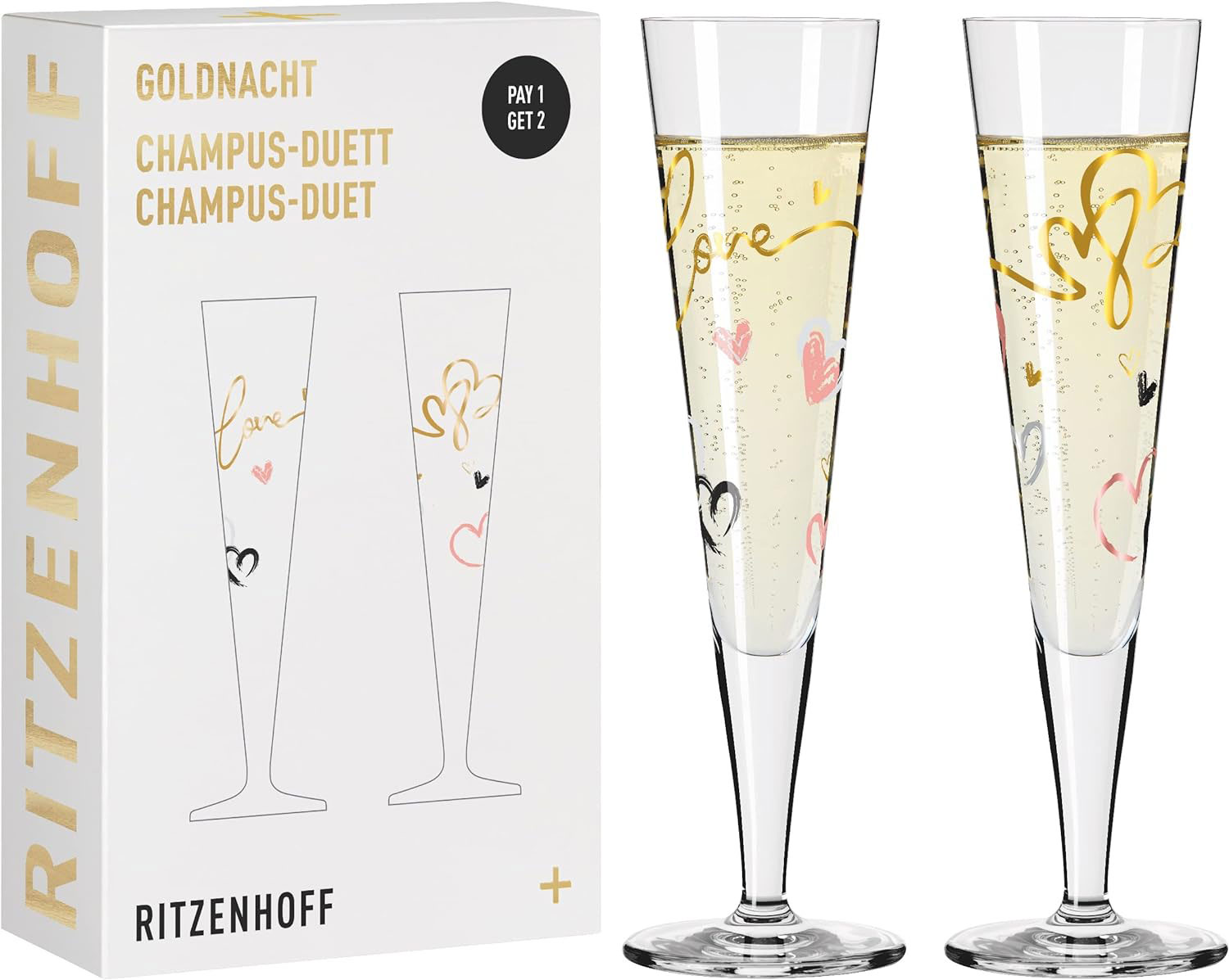 Ritzenhoff Cristal2er Champagnerglas 205ml