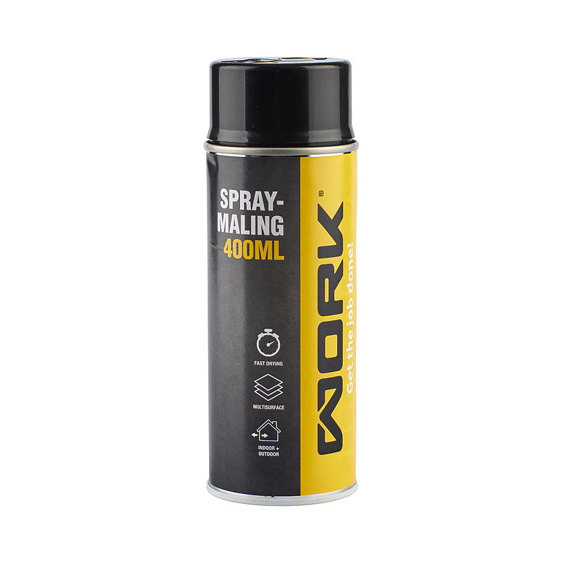 Work Spraymaling 400ml Sort blank, RAL9005 Work