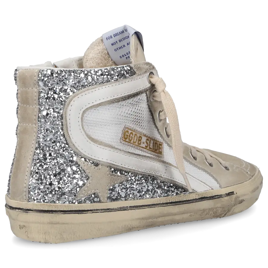 Golden Goose - Sneaker high SLIDE Veloursleder - weiß