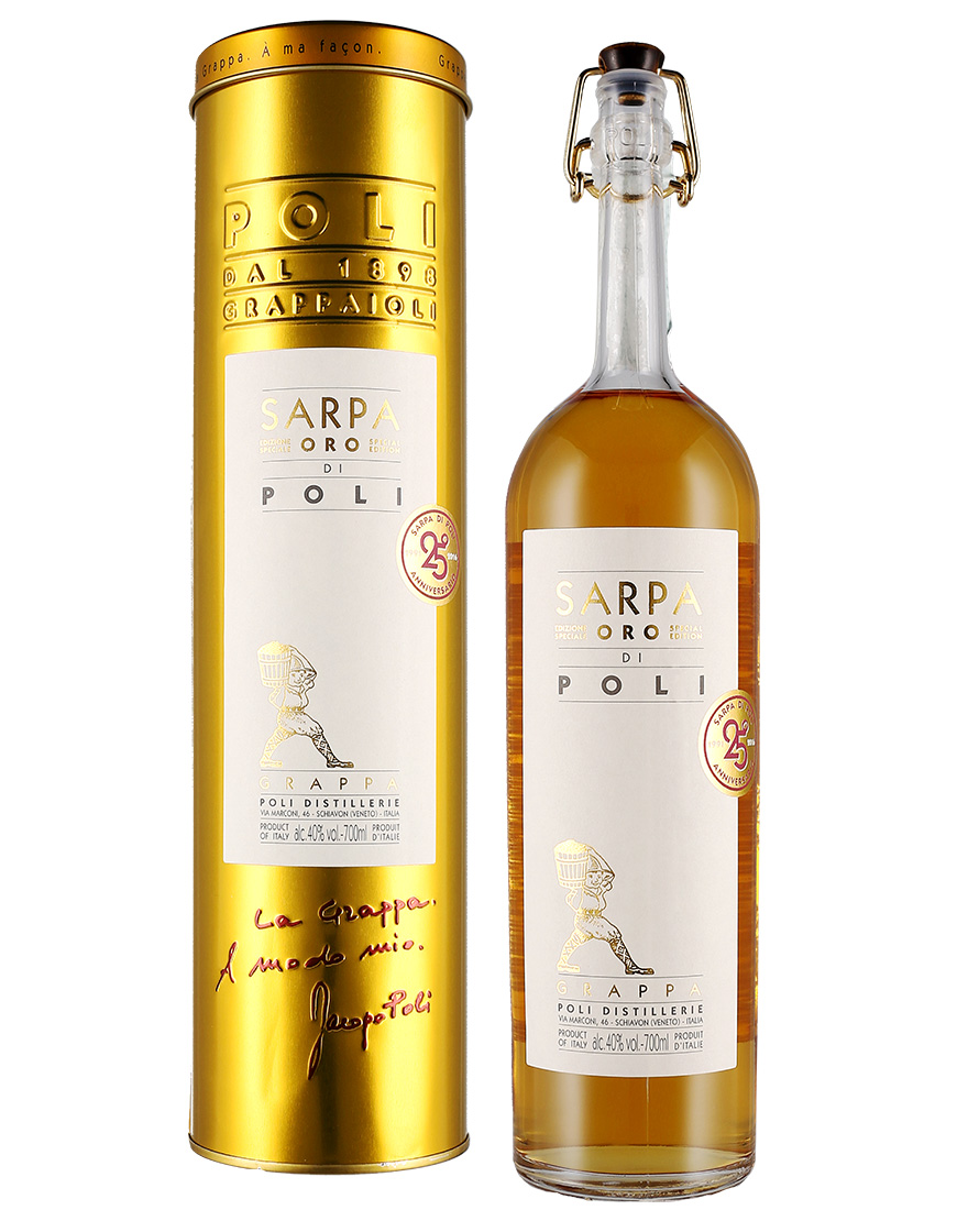 Grappa Sarpa Oro di Poli 0,7 ℓ, En Étui