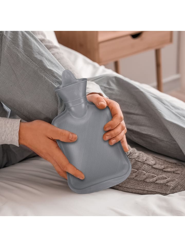 relaxdays Wärmflasche in Grau - 1 Liter günstig kaufen onesize