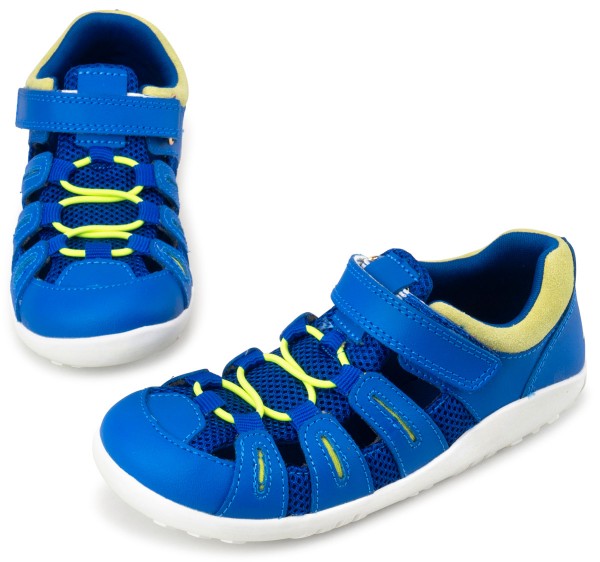 bobux kid+ ~ Summit Sandale ~ Snorkel Blue & Sunny Lime