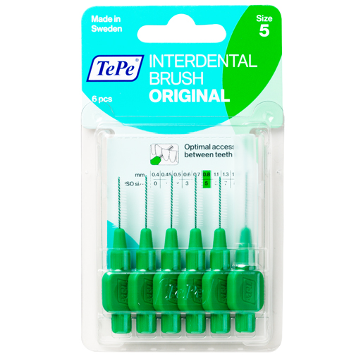 TEPE Interdentalbürste Original 0,8mm ISO 5 grün  6 St  Zahnbürste