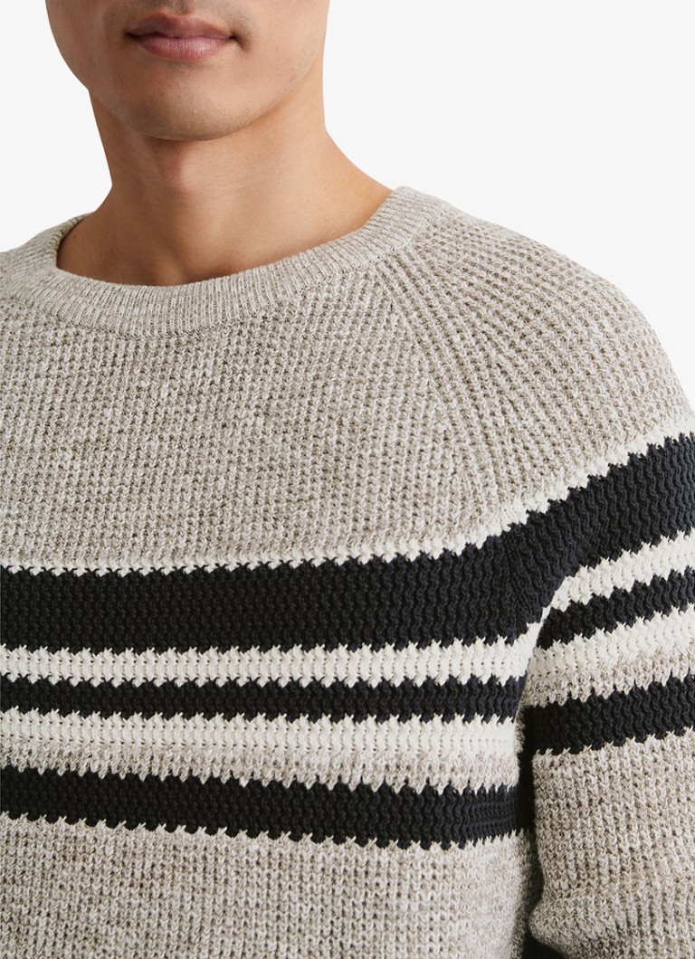 Marc O'Polo Chunky knit sweater with stripe print