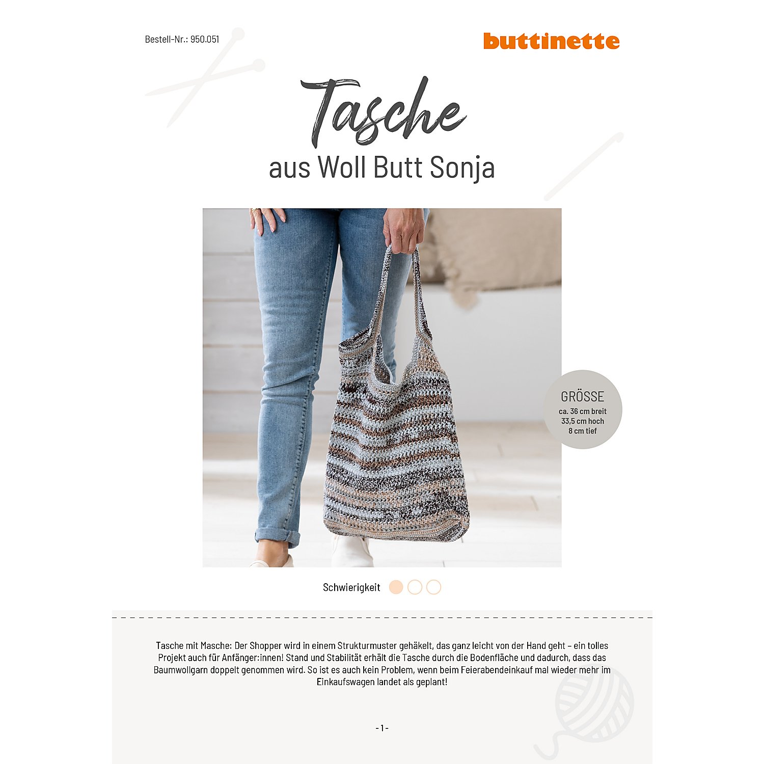 Häkelanleitung - Tasche aus Woll Butt Sonja