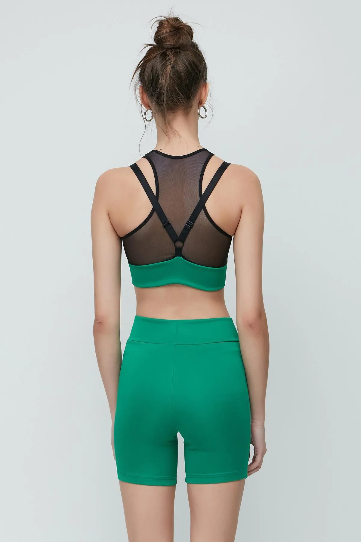 C&City  Bustier-Langshorts-Set mit Tülldetail 9150 Grün