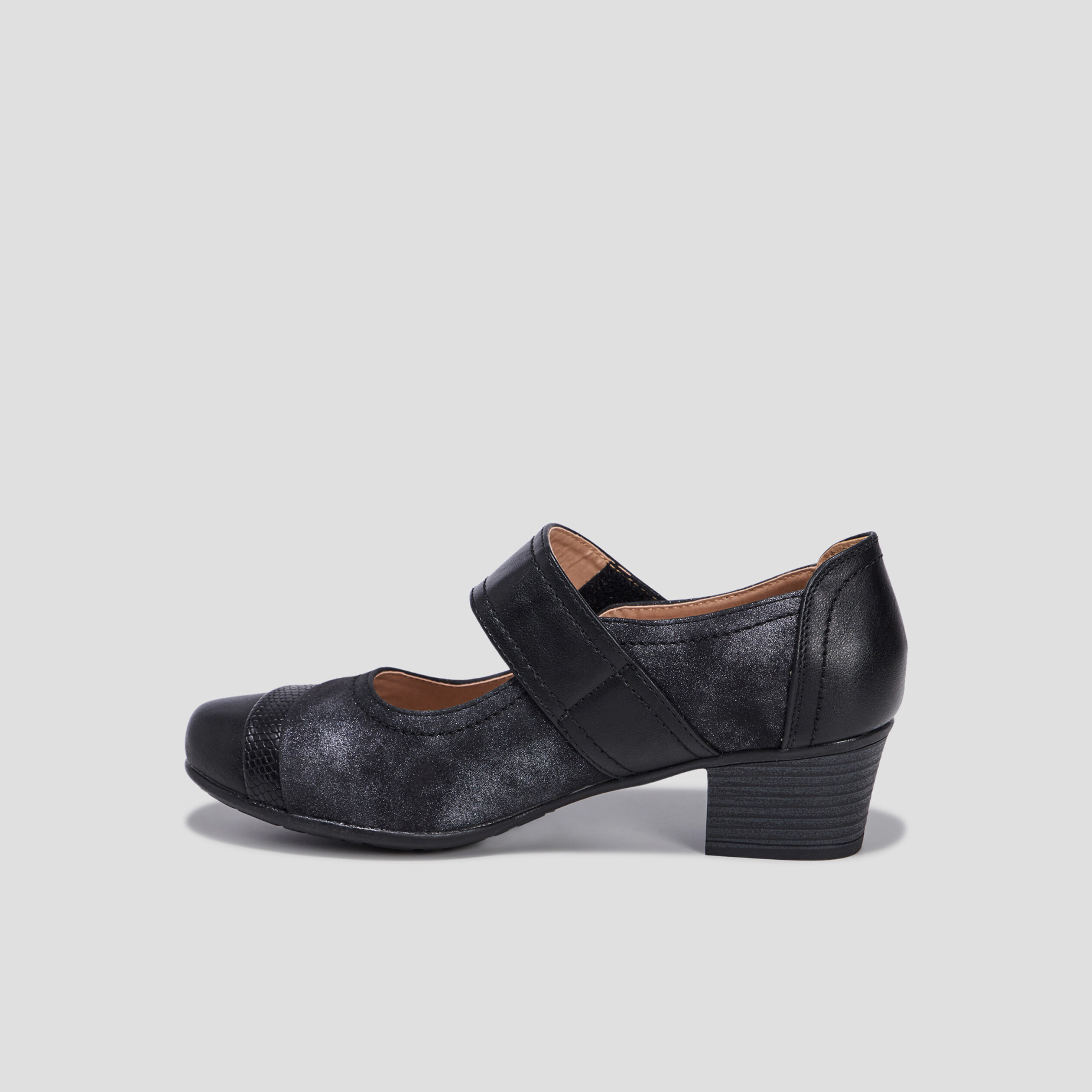 Escarpins en cuir noir femme | La Halle