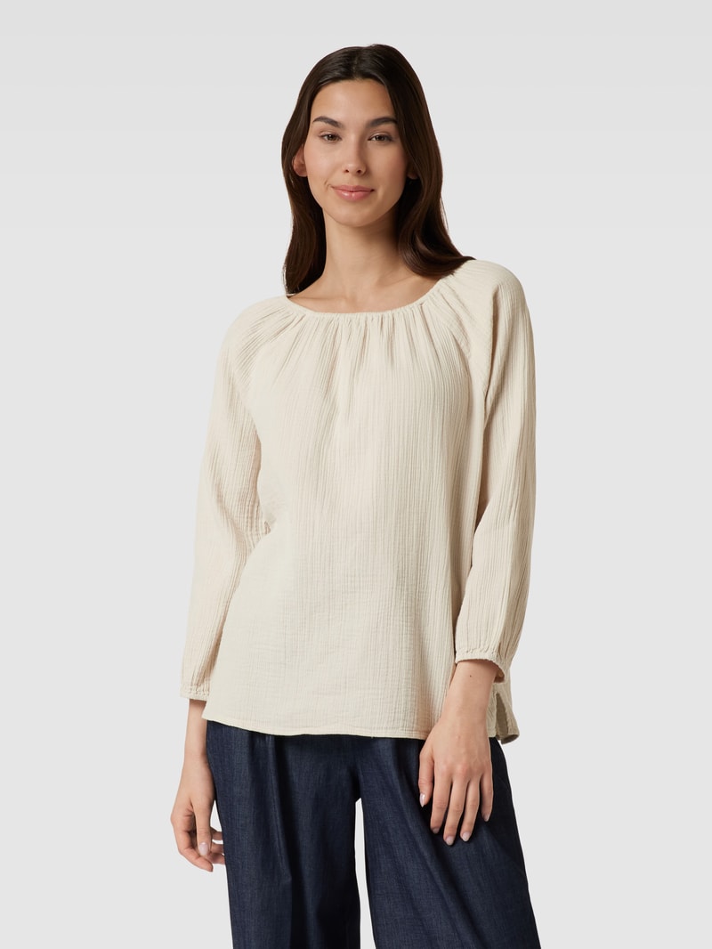 Blusenshirt mit Strukturmuster in ecru